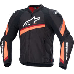Alpinestars T-GP Plus R V4 Blouson textile de moto, noir-rouge, taille M pour Hommes
