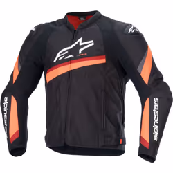 Alpinestars T-GP Plus R V4 Blouson textile de moto, noir-rouge, taille M pour Hommes