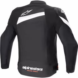 Alpinestars T-GP Plus R V4 Blouson textile de moto, noir-blanc, taille M pour Hommes