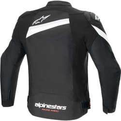 Alpinestars T-GP Plus R V4 Blouson textile de moto, noir-blanc, taille L pour Hommes