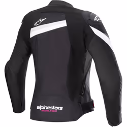 Alpinestars Stella T-GP Plus R v4 Veste textile de moto pour femmes, noir-blanc, taille M