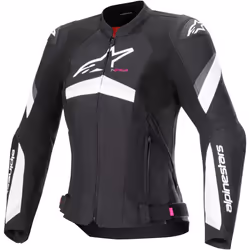 Alpinestars Stella T-GP Plus R v4 Veste textile de moto pour femmes, noir-blanc, taille L