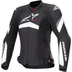 Alpinestars Stella T-GP Plus R v4 Veste textile de moto pour femmes, noir-blanc, taille L