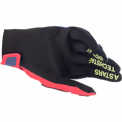 Alpinestars Techstar Gants de motocross, rouge-bleu, taille S pour Hommes