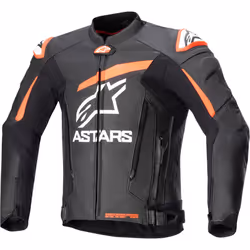 Alpinestars GP Plus V4 Veste en cuir de moto, noir-blanc-rouge, taille 52 pour Hommes
