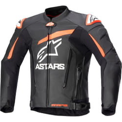 Alpinestars GP Plus V4 Veste en cuir de moto, noir-blanc-rouge, taille 52 pour Hommes