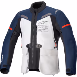 Alpinestars ST-7 2L Gore-Tex Veste textile de moto imperméable, gris-bleu, taille L pour Hommes
