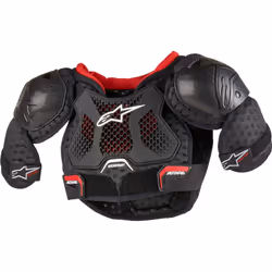 Alpinestars Bionic Action Kickstart Armure de poitrine pour enfants, noir-rouge, taille S M L XL 2XL pour Garçons