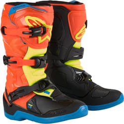 Alpinestars Tech 3S Bottes de motocross pour jeunes, bleu-jaune-orange, taille 35 36