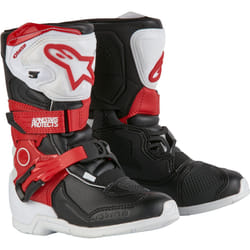 Alpinestars Tech 3S Bottes de motocross pour enfants, noir-blanc-rouge, taille 28 pour Des gamins