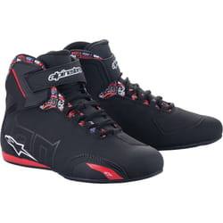 Alpinestars FQ20 Sektor Chaussures de moto, noir-rouge, taille 48 pour Hommes