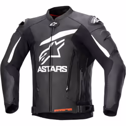 Alpinestars GP Plus V4 Veste en cuir de moto, noir-blanc, taille 56 pour Hommes