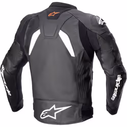 Alpinestars GP Plus V4 Veste en cuir de moto, noir-blanc, taille 56 pour Hommes