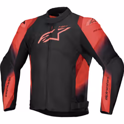 Alpinestars T-SP 1 V2 Veste textile de moto imperméable, noir-rouge, taille 4XL pour Hommes