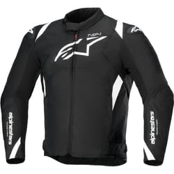 Alpinestars T-SP 1 V2 Veste textile de moto imperméable, noir-blanc, taille XL pour Hommes