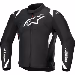 Alpinestars T-SP 1 V2 Veste textile de moto imperméable, noir-blanc, taille 3XL pour Hommes