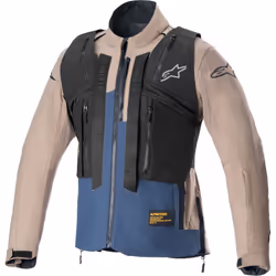 Alpinestars Techdura Veste de motocross, bleu-brun, taille 2XL pour Hommes