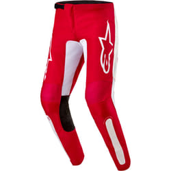 Alpinestars Fluid Lurv Pantalon de motocross, blanc-rouge, taille 32 pour Hommes