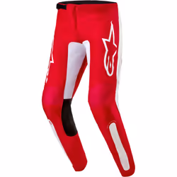 Alpinestars Fluid Lurv Pantalon de motocross, blanc-rouge, taille 32 pour Hommes