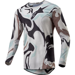 Alpinestars Racer Tactical Maillot de motocross, blanc-multicolore, taille S pour Hommes