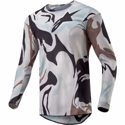 Alpinestars Racer Tactical Maillot de motocross, blanc-multicolore, taille S pour Hommes