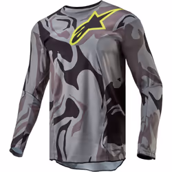 Alpinestars Racer Tactical Maillot de motocross, gris, taille L pour Hommes