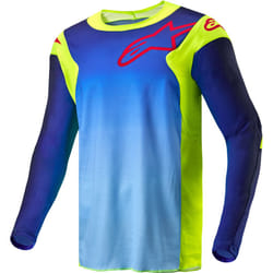 Alpinestars Racer Hoen Maillot de motocross, bleu-jaune, taille XL pour Hommes