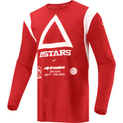 Alpinestars Techdura Maillot de motocross, rouge, taille S pour Hommes