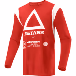 Alpinestars Techdura Maillot de motocross, rouge, taille S pour Hommes