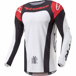 Alpinestars Techstar Ocuri Maillot de motocross, noir-blanc-rouge, taille S pour Hommes