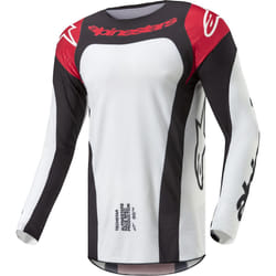 Alpinestars Techstar Ocuri Maillot de motocross, noir-blanc-rouge, taille S pour Hommes