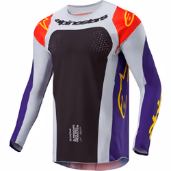 Alpinestars Techstar Ocuri Maillot de motocross, noir-pourpre, taille 2XL pour Hommes