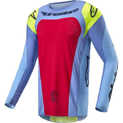 Alpinestars Techstar Ocuri Maillot de motocross, rouge-bleu, taille 2XL pour Hommes