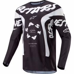 Alpinestars Racer Hana Maillot de motocross, noir-blanc, taille L pour Hommes