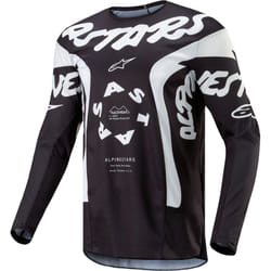 Alpinestars Racer Hana Maillot de motocross, noir-blanc, taille XL pour Hommes