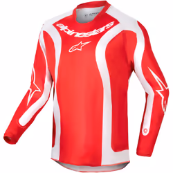 Alpinestars Racer Lurv Maillot de motocross jeune, blanc-rouge, taille L