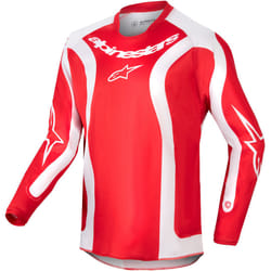 Alpinestars Racer Lurv Maillot de motocross jeune, blanc-rouge, taille XL