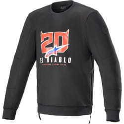 Alpinestars FQ20 Legit Crew Fleece Pull de moto, noir-rouge, taille S