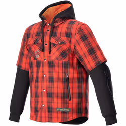 Alpinestars MO.ST.EQ Tartan Chemise de moto, noir-rouge, taille XL pour Hommes