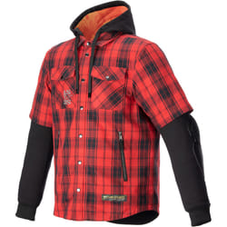 Alpinestars MO.ST.EQ Tartan Chemise de moto, noir-rouge, taille 3XL pour Hommes