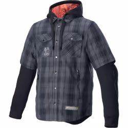 Alpinestars MO.ST.EQ Tartan Chemise de moto, noir-gris, taille XL pour Hommes