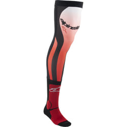 Alpinestars Knee Brace Chaussettes de motocross, blanc-rouge, taille L XL 2XL pour Hommes
