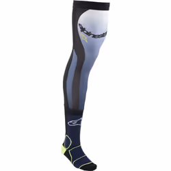 Alpinestars Knee Brace Chaussettes de motocross, bleu-jaune, taille L XL 2XL pour Hommes