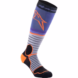 Alpinestars Pro Chaussettes de motocross, noir-pourpre, taille S pour Hommes