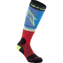 Alpinestars Pro Chaussettes de motocross, noir-rouge-bleu, taille L pour Hommes