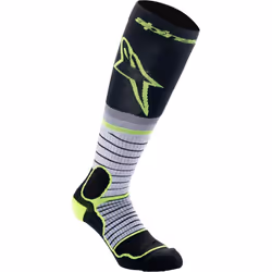 Alpinestars Pro Chaussettes de motocross, noir-jaune, taille S pour Hommes
