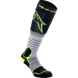 Alpinestars Pro Chaussettes de motocross, noir-jaune, taille L pour Hommes