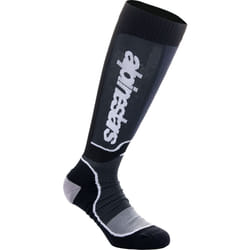Alpinestars Plus Chaussettes de motocross, noir-gris, taille S pour Hommes