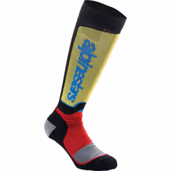 Alpinestars Plus Chaussettes de motocross, noir-rouge-jaune, taille L pour Hommes