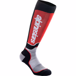 Alpinestars Plus Chaussettes de motocross, noir-rouge, taille L pour Hommes